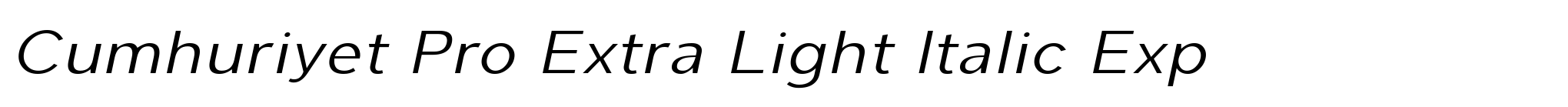 Cumhuriyet Pro Extra Light Italic Exp image